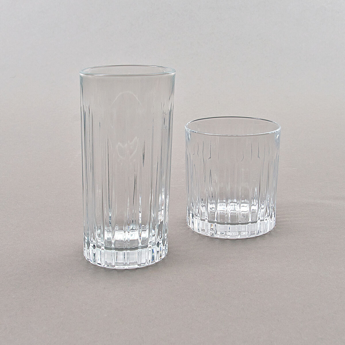Kristalltumbler gerippt für Longdrinks und Negroni