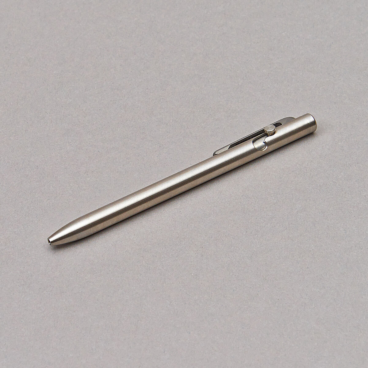 Stonewashed Titanium Bolt Action Pen - slim