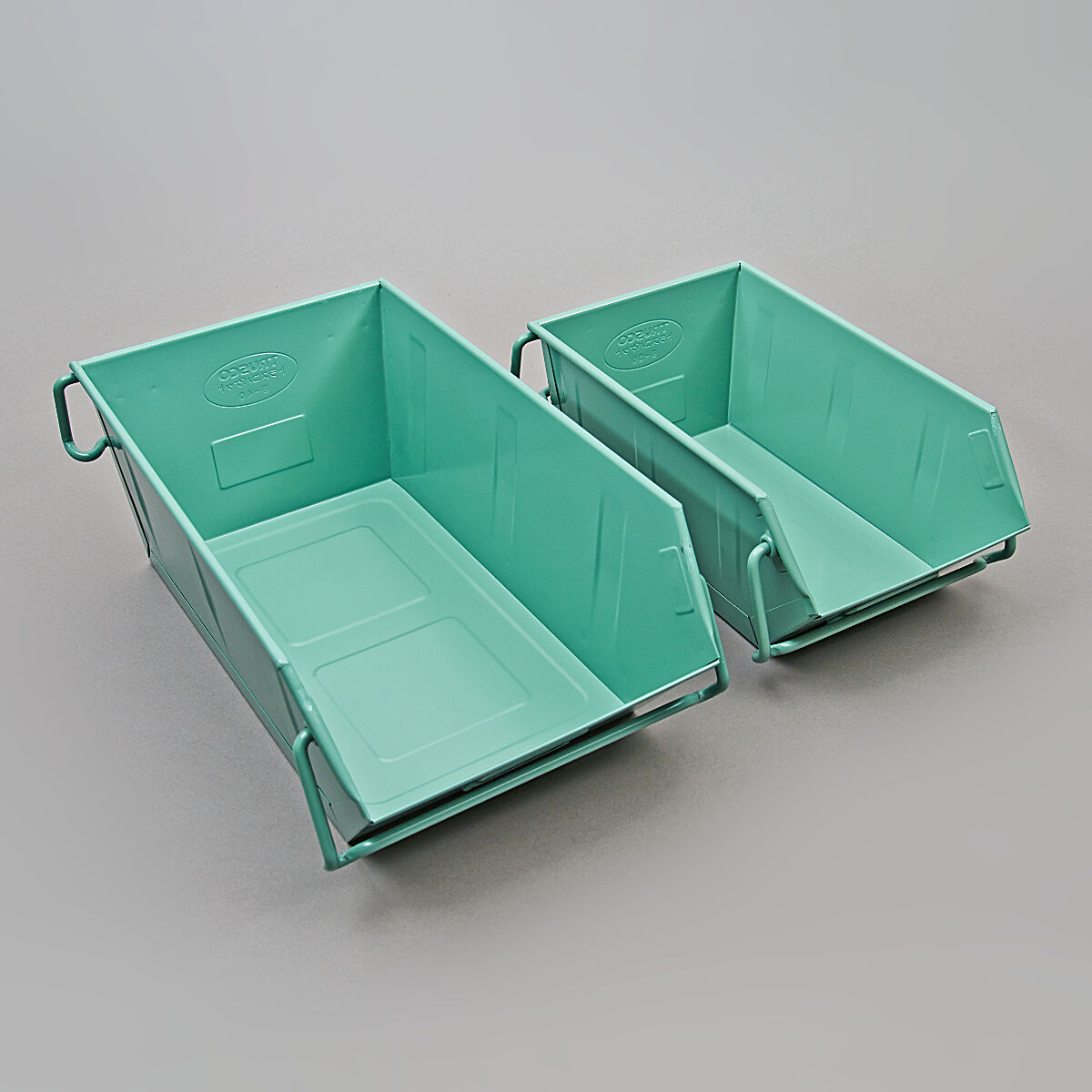 Stapelbare Metallbox (pastellgrün) 