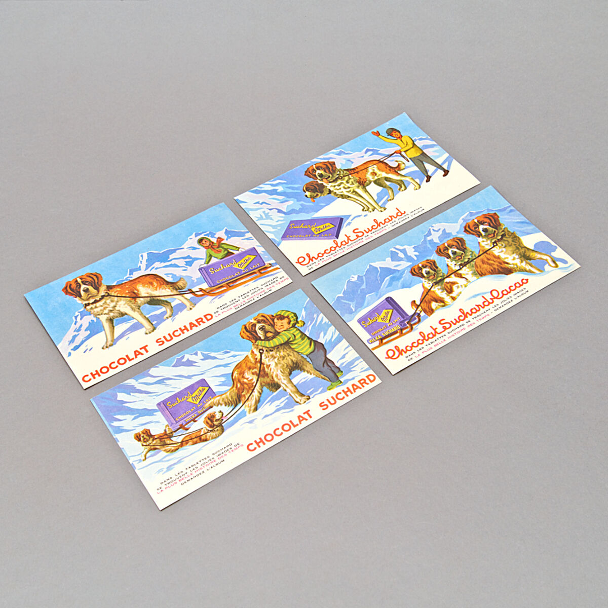 Mid-Century Suchard Original-Blotter (Serie: Bernhardiner)